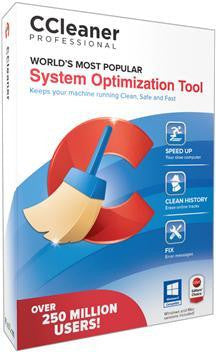 CCLEANER PROFESSIONAL UNLIMITED HOME USE (WIN XP,VISTA,WIN 7,WIN 8-MAC X,10.5.8 OR LATER)